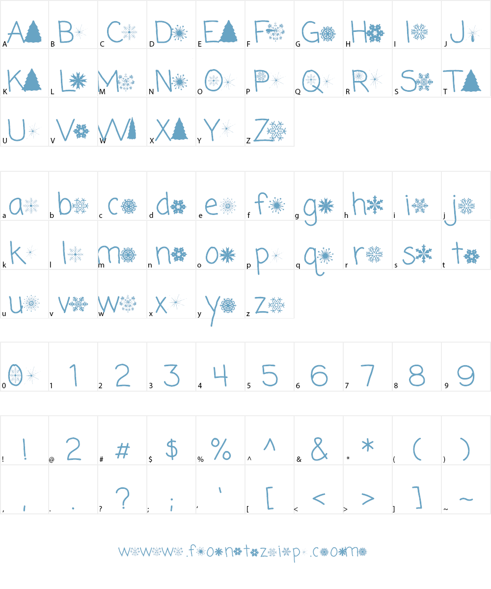 Icyy Cold Font Character